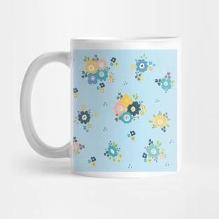 Romantic flowers in light blue background Mug